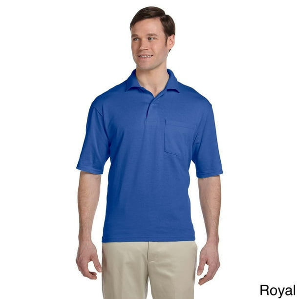 Jerzees Mens Polo Sport Jersey Pack of 6 Jerzees Mens Polo Sport Jersey Pack of 6